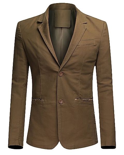 Allthemen Sakko Herren Baumwolle Jackett Sportlich Regular Fit Freizeit Bla günstig online kaufen