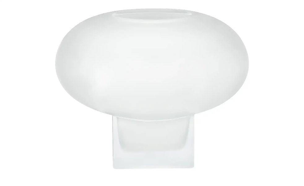 HOME STORY Vase   ¦ weiß ¦ Glas ¦ Maße (cm): H: 18  Ø: 23.5 Accessoires > V günstig online kaufen