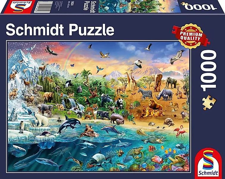 Schmidt Spiele Puzzle Die Welt der Tiere - Puzzle 1000 Teile, 1000 Puzzlete günstig online kaufen