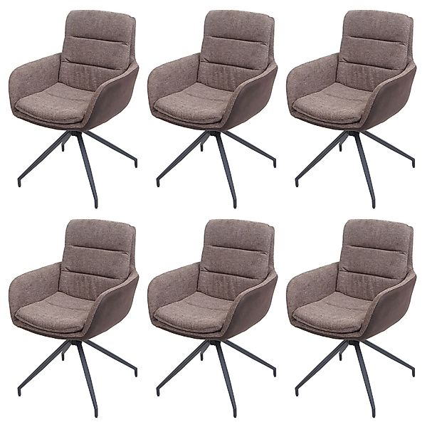 MCW Esszimmerstuhl K32 6er-Set Braun-dunkelbraun günstig online kaufen