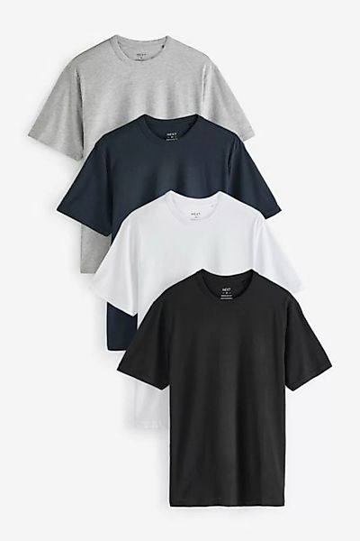 Next T-Shirt 4er-Pack Rundhals-T-Shirts für jeden Tag (4-tlg) günstig online kaufen