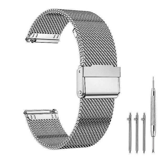 Jibenhome Uhrenarmband 18/20/22mm Mesh-Uhrenarmband aus Edelstahl Schnellve günstig online kaufen