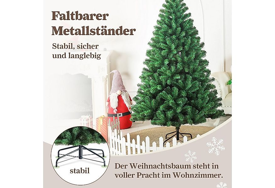 Vankel Künstlicher Weihnachtsbaum mit Beleuchtung, 8 Lichtmodi, 180cm Weihn günstig online kaufen