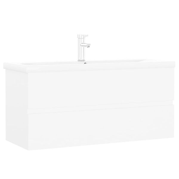 vidaXL Waschbeckenunterschrank mit Einbaubecken Weiß Holzwerkstoff 3071657 günstig online kaufen