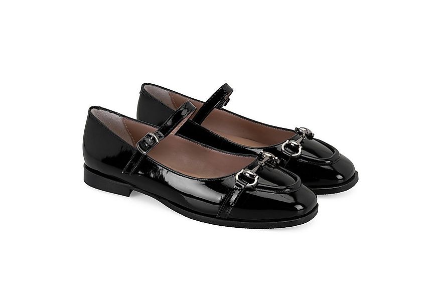 Desa Damen-Ballerinas aus Lackleder – Flacher Absatz, atmungsaktiv Ballerin günstig online kaufen