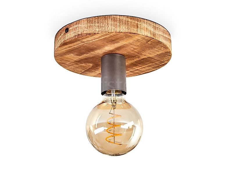 hofstein Deckenleuchte moderne Deckenlampe aus Holz und Metall in Natur und günstig online kaufen