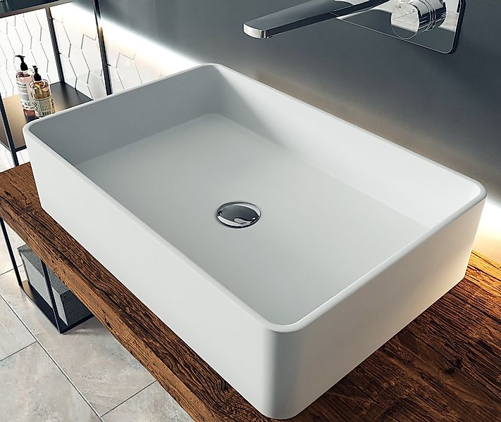 Bernstein Aufsatzwaschbecken PB2012 Weiß matt 60cm, Aufsatzwaschbecken rech günstig online kaufen