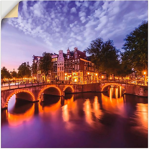 Artland Wandbild »Amsterdam Keizersgracht Leidsegracht«, Niederlande, (1 St günstig online kaufen
