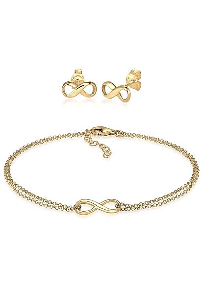 Elli Schmuckset Infinity Symbol Armband Ohrstecker günstig online kaufen