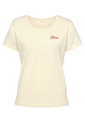 Vivance Kurzarmshirt T-Shirt mit Stickerei, Loungewear günstig online kaufen