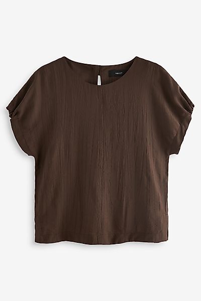 Next T-Shirt Gerafftes, kastiges T-Shirt – günstig online kaufen