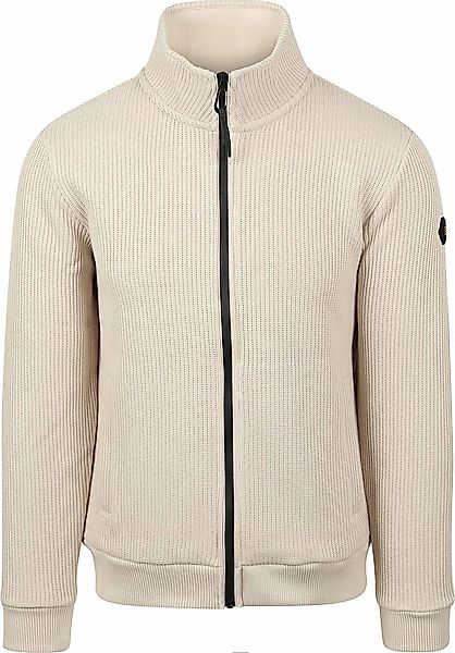 No Excess-Strickjacke Knitted Rib Structure Ecru - Größe M günstig online kaufen
