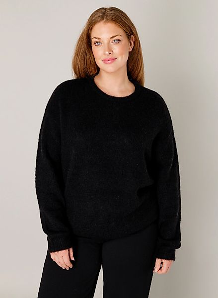 Base Level Curvy Strickpullover "Yanara" mit Wolle und Elasthan günstig online kaufen