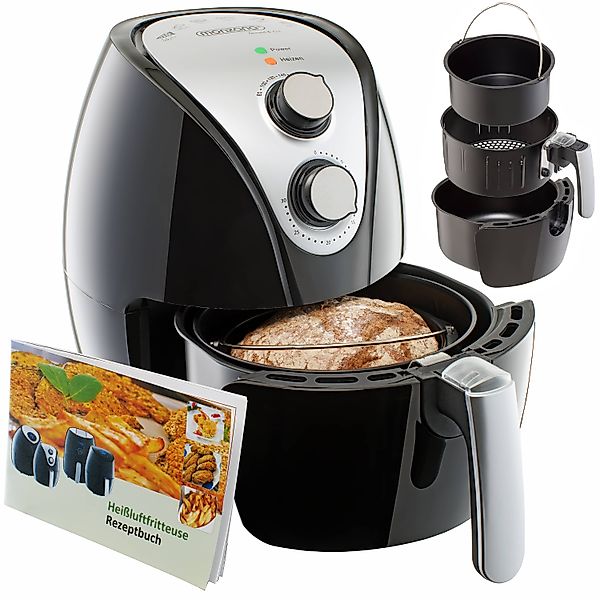9in1 Heißluftfritteuse und Brotbackautomat Schwarz 3,6L günstig online kaufen