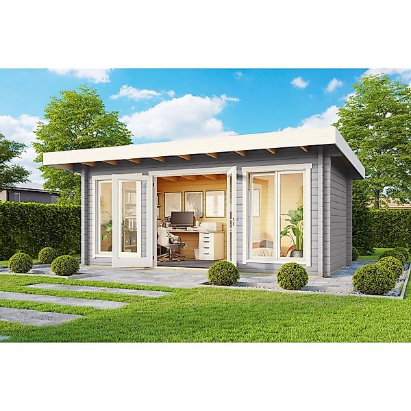 Lasita Gartenhaus Dorset 73 Lichtgrau 480 cm x 250 cm günstig online kaufen