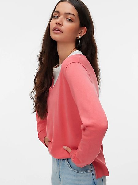 Vero Moda Strickpullover "VMSILJE LS V-NECK PULLOVER GA NOOS" günstig online kaufen