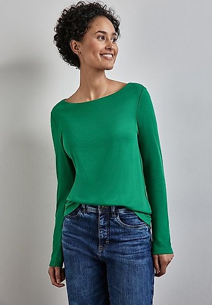 STREET ONE Langarmshirt "Style Lanea", mit U-Boot Ausschnitt günstig online kaufen