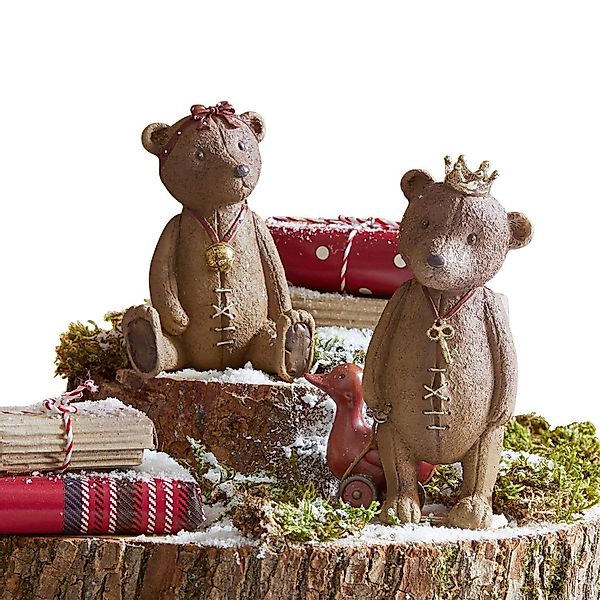 Mirabeau Weihnachtsfigur Deko-Bären 2er Set Bonnal günstig online kaufen