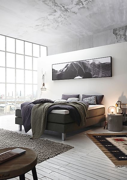 HASENA Boxspringbett Basio, ohne Kopfteil, Bezugsstoffe, günstig online kaufen
