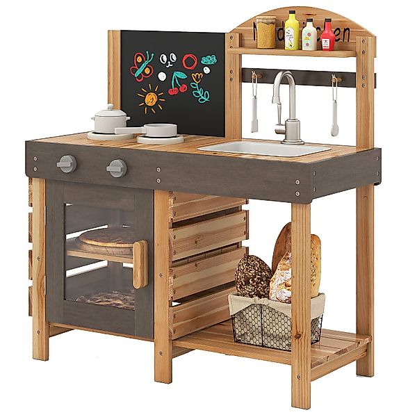 COSTWAY Outdoor-Spielküche Holz, Matschküche, Kinderküche mit günstig online kaufen