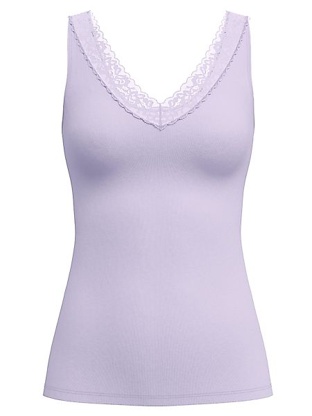 CALIDA Tanktop "Natural Comfort Lace", elastisch, V-Ausschnitt, weiche Spit günstig online kaufen