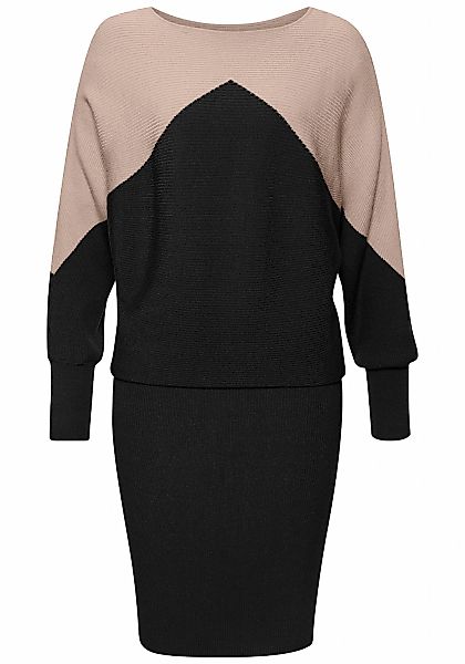 LASCANA Strickkleid in Kontraststrick, Winterkleid günstig online kaufen