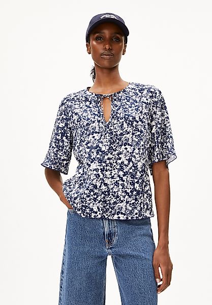 Armedangels Kurzarmbluse ANDRIKAA MOSAIC LINO Bluse günstig online kaufen