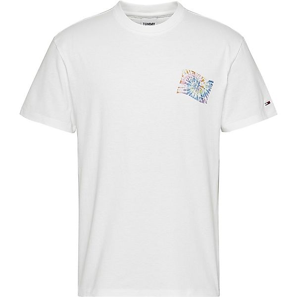 Tommy Jeans Flag Tie Dye Kurzärmeliges T-shirt 2XL White günstig online kaufen
