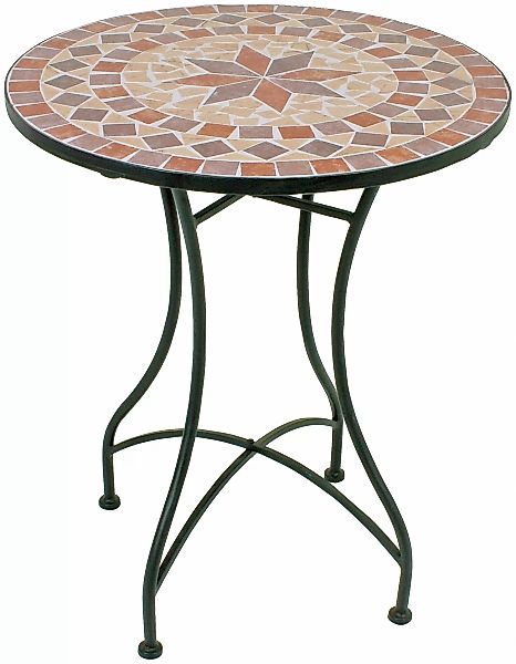 Garden Pleasure Balkon-Set Mosaik Amarillo 3-teilig Braun günstig online kaufen