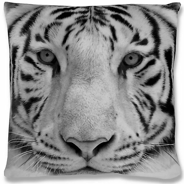 Bestlivings Kissenhülle Fotodruck 40 x 40 cm Tiger Grey mit Füllung günstig online kaufen