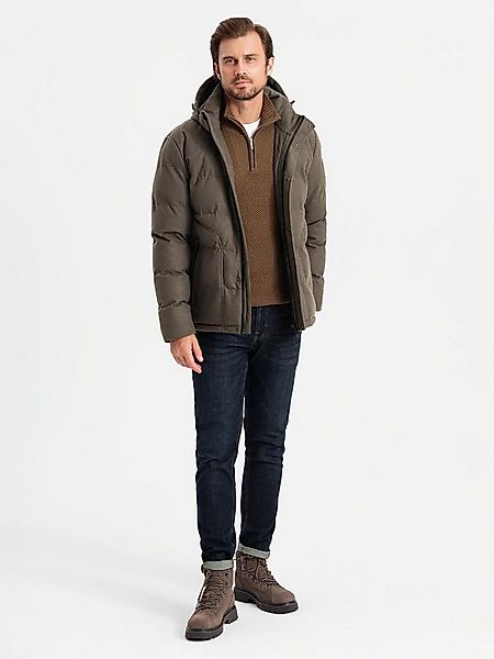 OMBRE Winterjacke Herren-Freizeit-Pufferjacke mit Wolle günstig online kaufen