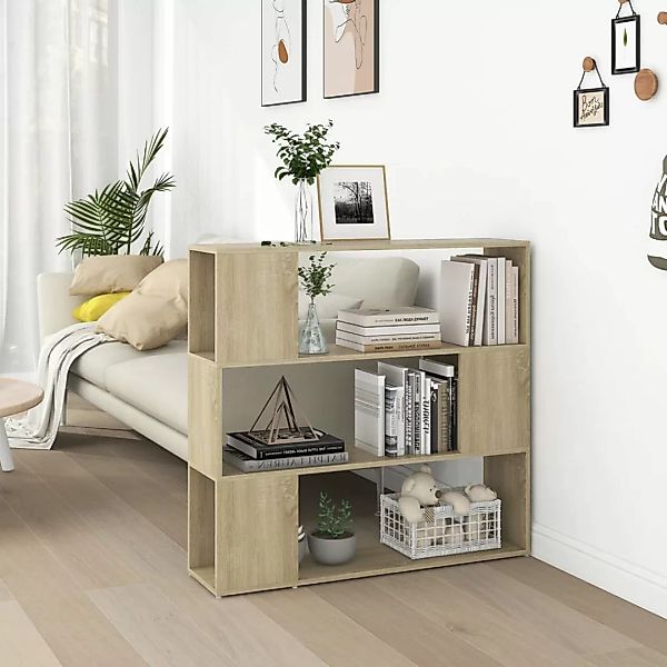 Bücherregal Raumteiler Sonoma-eiche 100x24x94 Cm günstig online kaufen