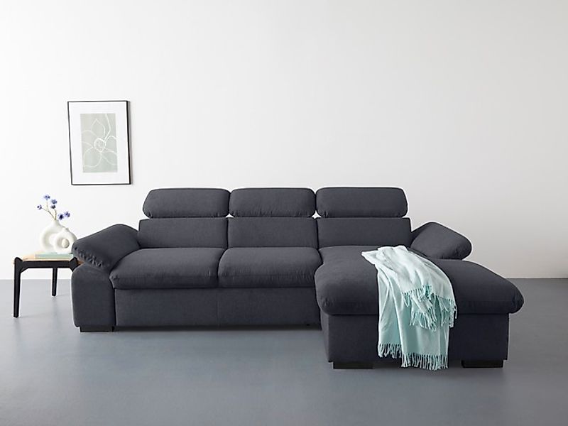 COTTA Ecksofa »Lola L-Form mit Kopfteilfunktion & Hocker«, (Set, mit Hocker günstig online kaufen