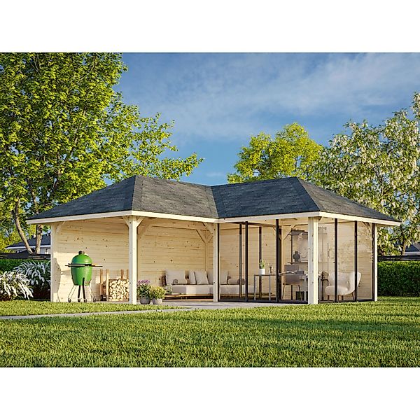 Palmako Pavillon Bianca Set 212 Slide 588 x 588 cm Lackiert Weiß FSC® günstig online kaufen