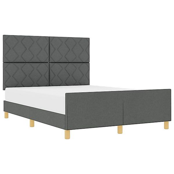 vidaXL Bett Dunkelgrauer Bettgestell 160x200 cm Stoff (1-tlg) günstig online kaufen