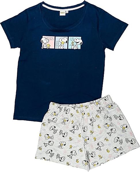 Snoopy Schlafanzug Pyjama Set Damen Baumwolle günstig online kaufen