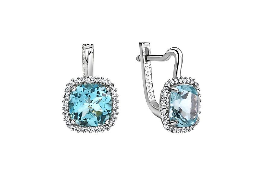 Fascination by Ellen K. Paar Ohrhänger Weißgold 375 mit echtem Blautopas (b günstig online kaufen