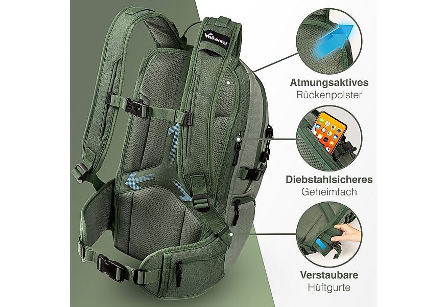 Valkental Wanderrucksack Fahrradrucksack & Outdoor Rucksack (2-tlg), wasser günstig online kaufen