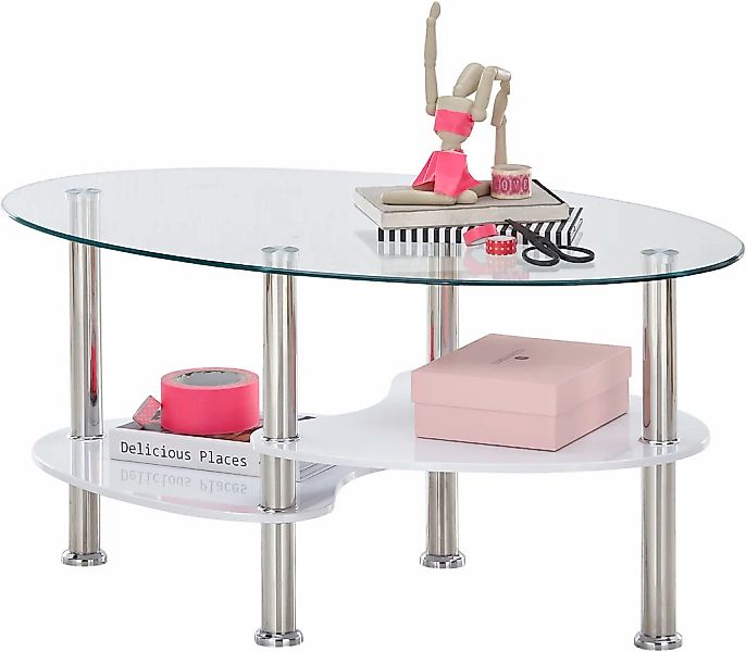 Stolkom Couchtisch "Panty Glastisch, Wohnzimmertisch, Beistelltisch Glas Bx günstig online kaufen