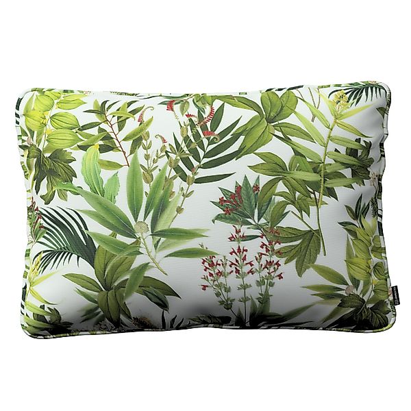 Kissenhülle Gabi mit Paspel 60x40cm, grün-weiß, 60 x 40 cm, Tropical Island günstig online kaufen