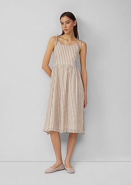 QS Minikleid Spaghettiträger-Kleid aus Baumwolle mit Schleife am Rücken günstig online kaufen