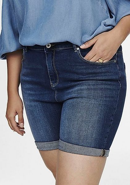 ONLY CARMAKOMA Jeansshorts mit leichten Abriebeffekten günstig online kaufen