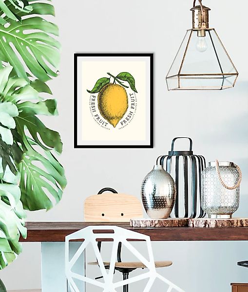 queence Bild »Gemalte Zitrone«, Obst-Obst Bilder-Essen-Lebensmittel-Kunst-S günstig online kaufen