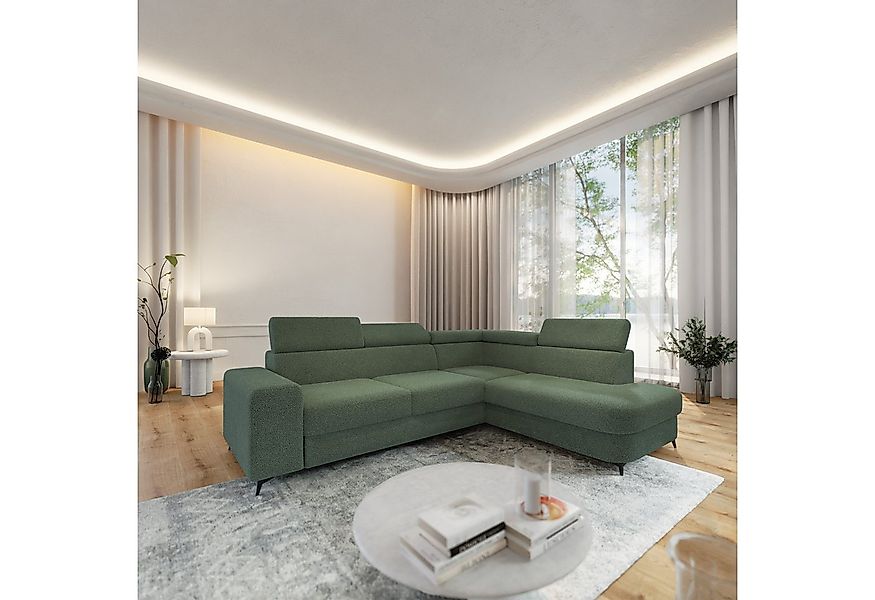 Masseno Ecksofa ALVORO mit Schlaffunktion L-Form, Sofa mit Bettkasten günstig online kaufen