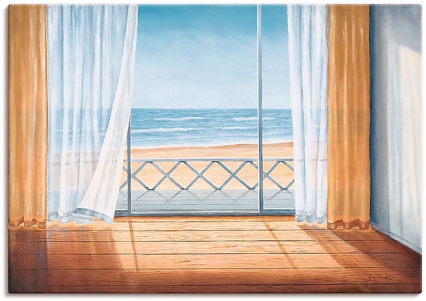 Artland Wandbild »Terrasse mit Meerblick« Fensterblick 1 Stk. tlg. als Alub günstig online kaufen