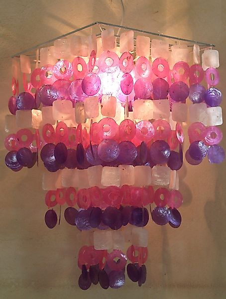 Guru-Shop Deckenleuchten Deckenlampe, Muschelleuchte aus hunderten.., günstig online kaufen