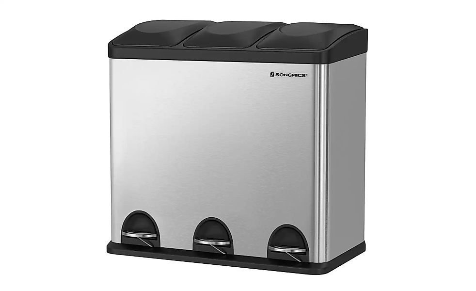 Mülleimer   ¦ silber ¦ Metall,Kunststoff ¦ Maße (cm): B: 60,8 H: 56,8 Küche günstig online kaufen