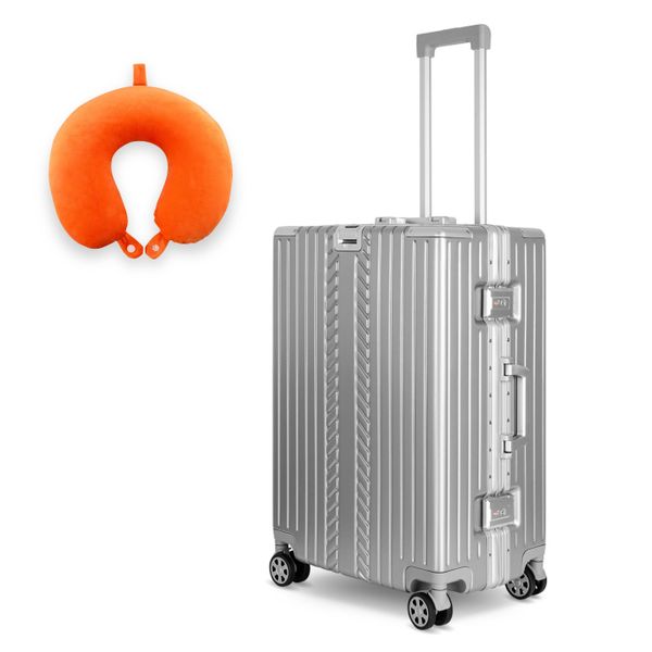 WINLIFE Trolley Hartschalen-Koffer Alu-Rahmen Silber Trolley günstig online kaufen