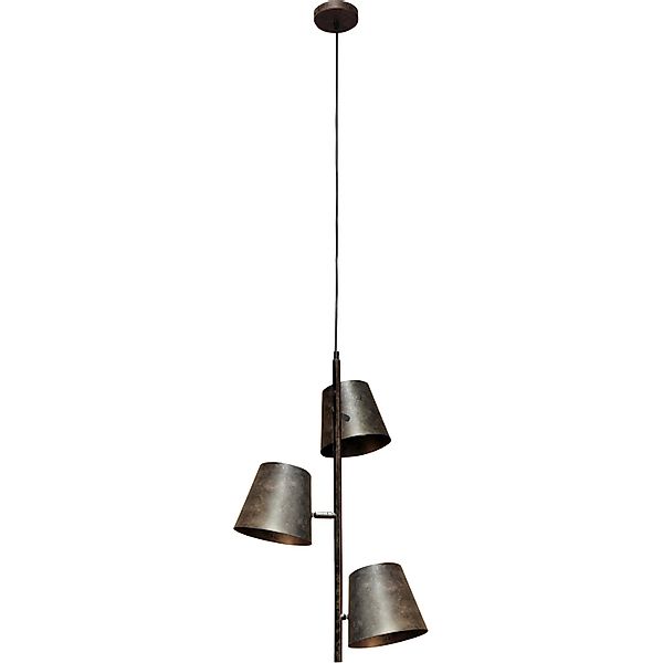 Luce Design Pendelleuchte Colt 3-flammig Frost-Grau Ø 49 cm günstig online kaufen