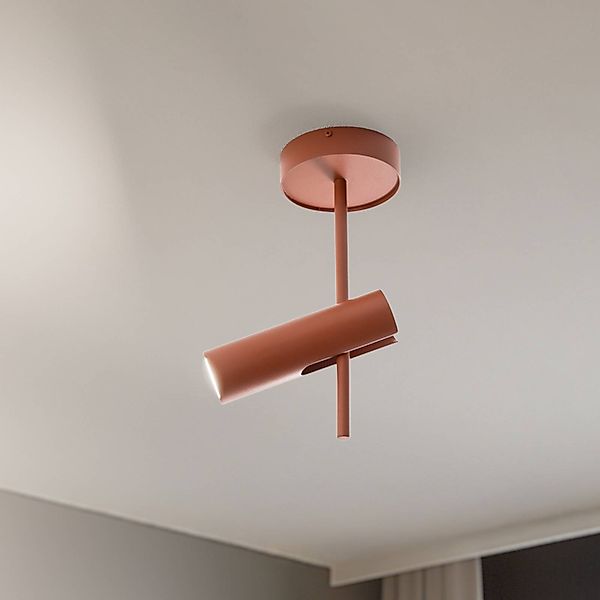 Deckenspot Leda 1, ziegelrot, 1-flammig, Höhe 34 cm günstig online kaufen